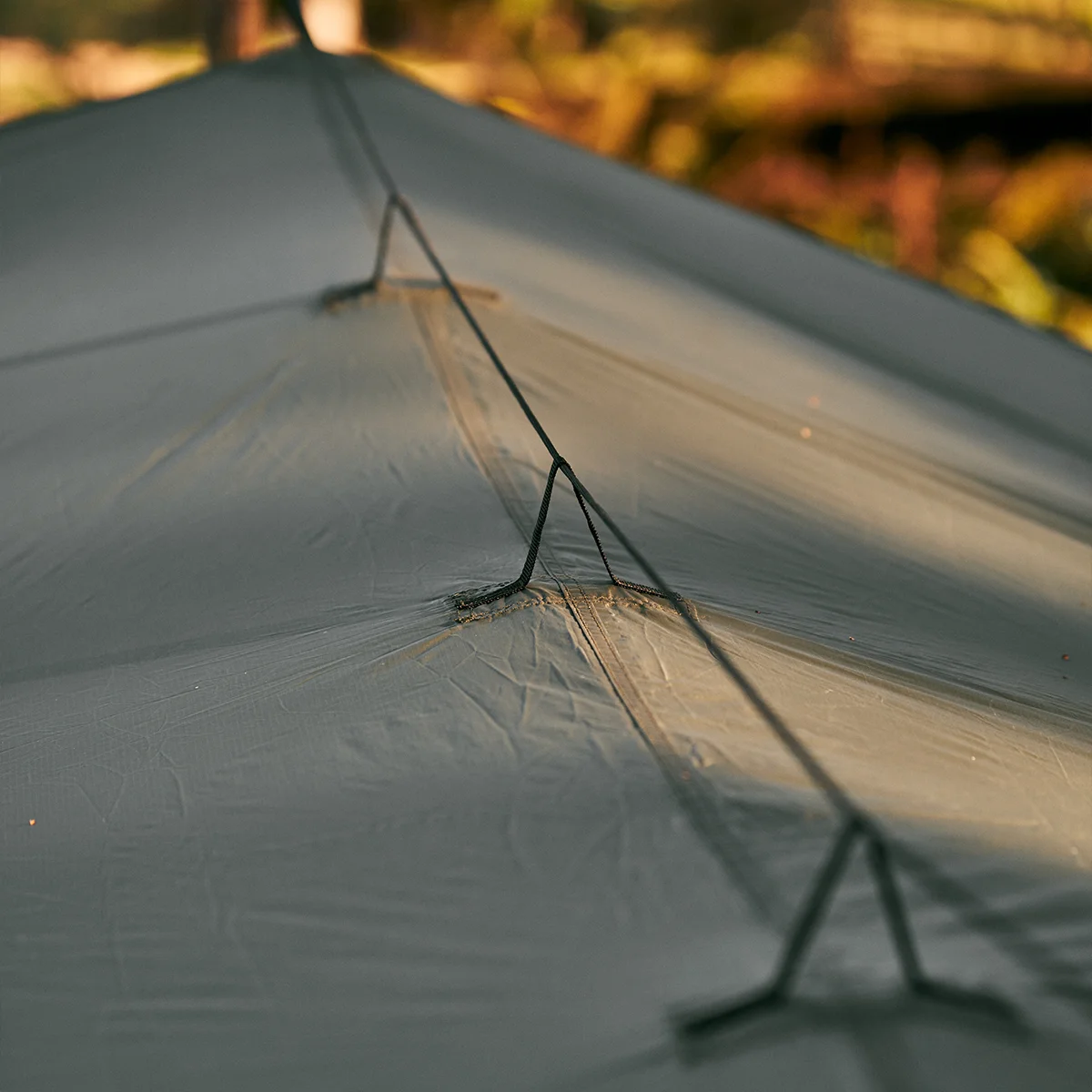 Close up image showing ridgeline tie out points